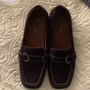 Suede leather loafers